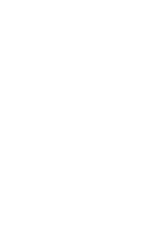 Nutritional facts for 20MG