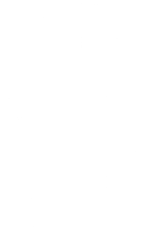 Nutritional facts for 10MG
