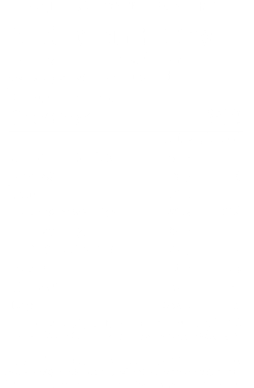 Nutritional facts for 20MG
