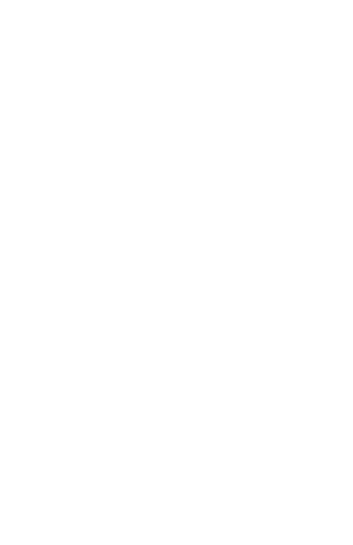 Nutritional facts for 20MG